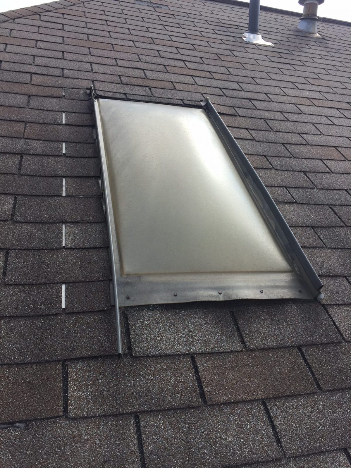 Old Damaged Skylight Welte Roofing